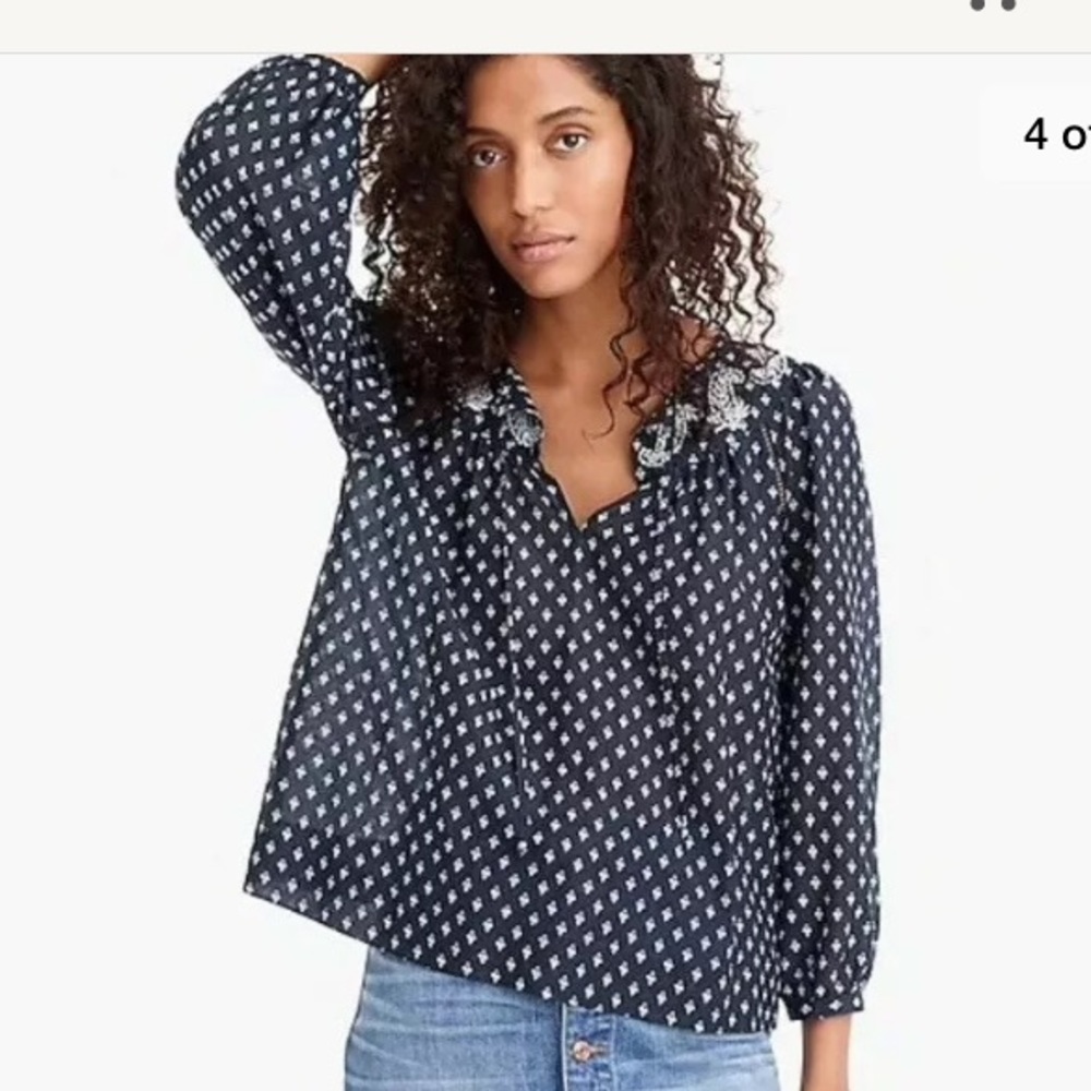 Point Sur peasant top NWOT